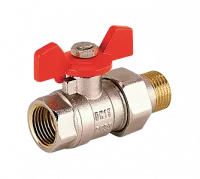 Кран шаровой латунный Бостон с американкой, DN 15–25, PN 1,6 МПа Испания