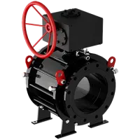 Краны шаровые разборные фланцевые с редуктором, сталь 09г2с