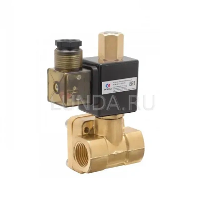 Клапан соленоидный с сервоприводом и катушкой, двухходовой, непрямого действия (нормально открытый), Росма В Тюмени