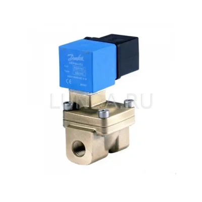Клапан соленоидный EV220W 10-50, с сервоприводом, с катушкой, уплотнение NBR (нормально открытый), Danfoss В Тюмени